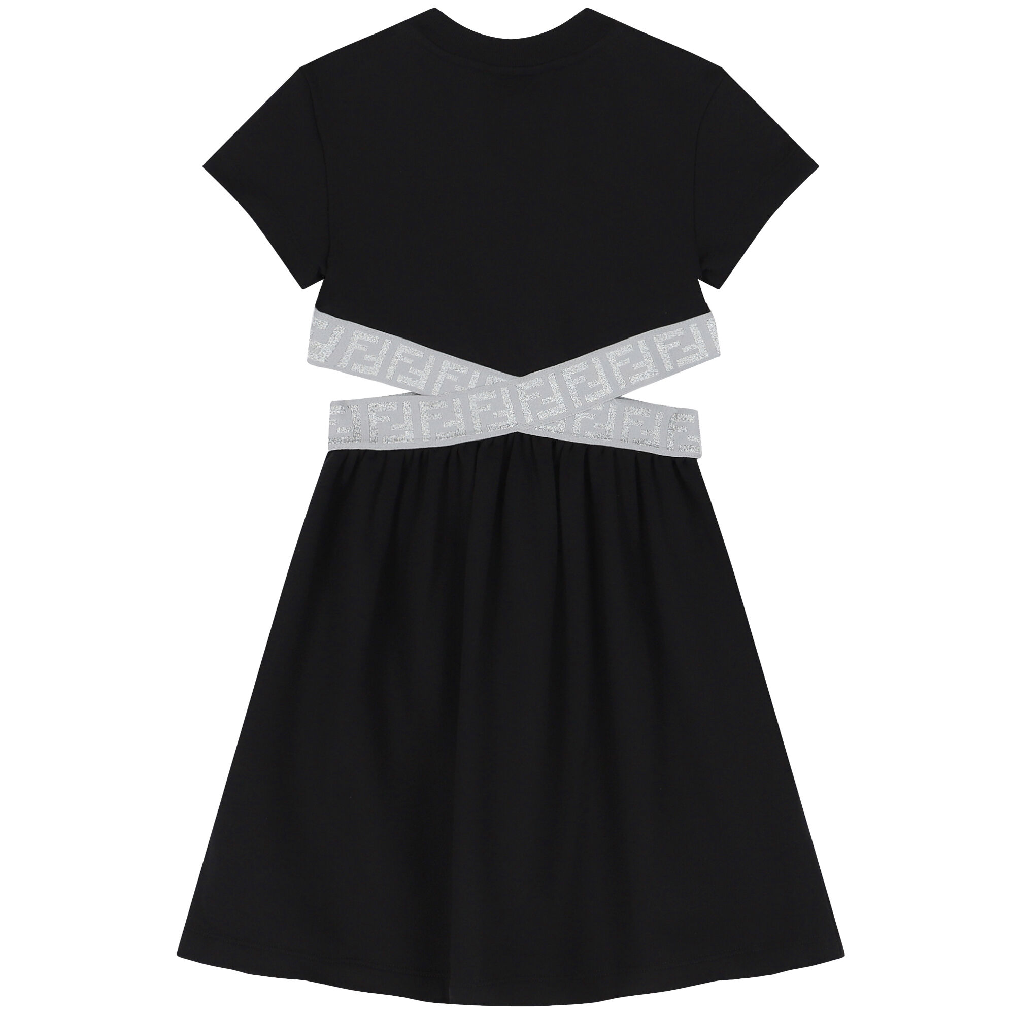 Fendi logo dress black and white cheap