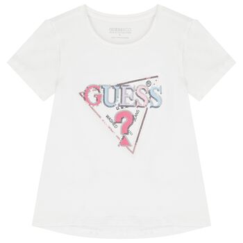 Girls White Logo T-Shirt