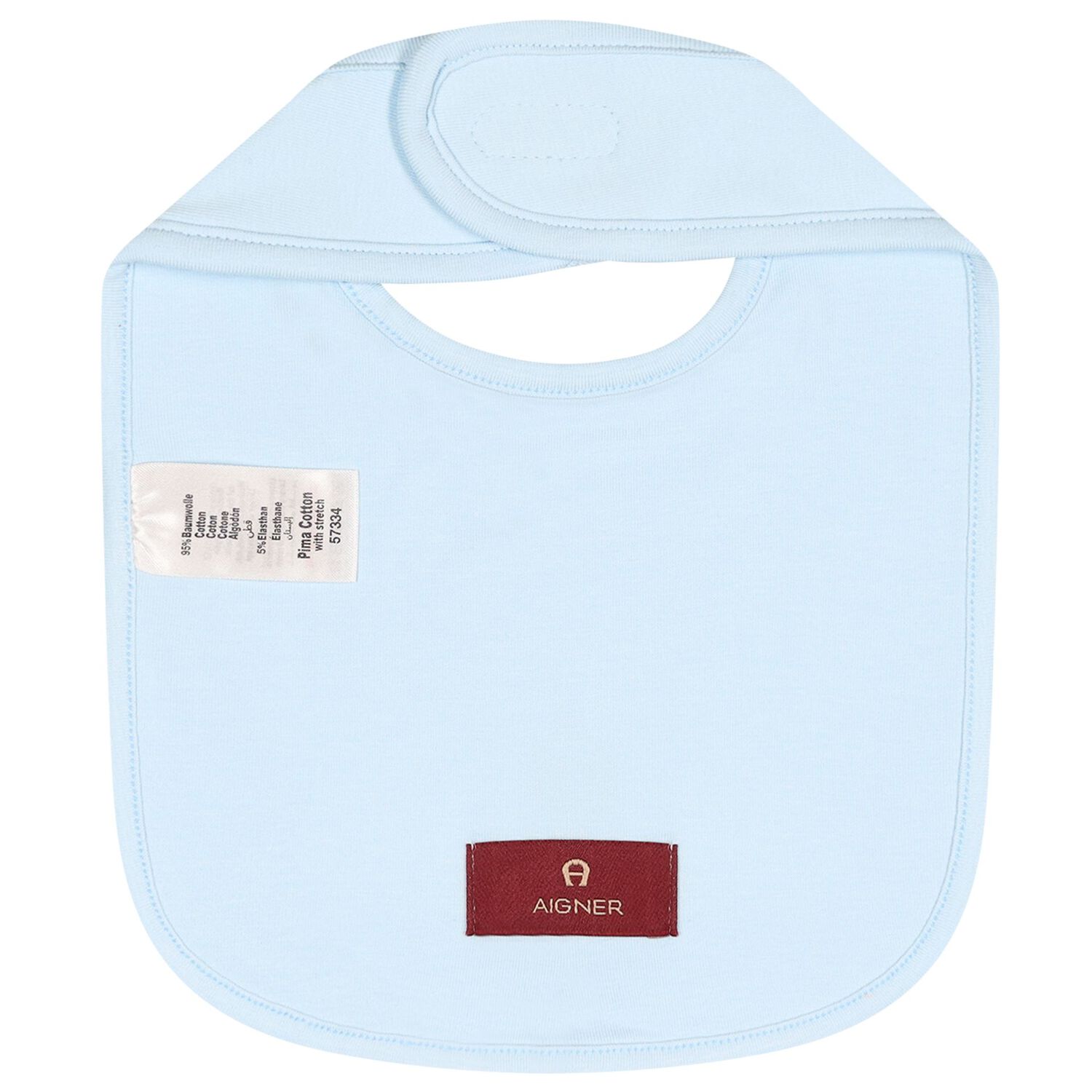 Baby Boys Blue Teddy Bear Logo Baby Bib, 2, hi-res