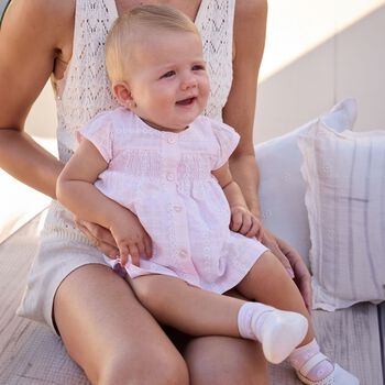 طقم فستان للبنات من الشيفون باللون الوردى 