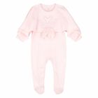 Baby Girls Pink Embellished Babygrow, 1, hi-res