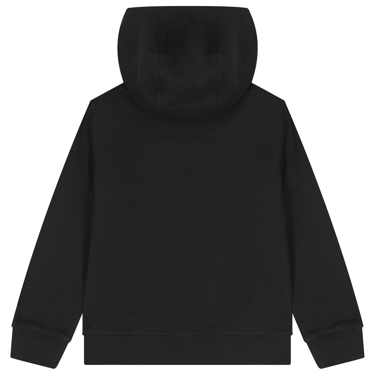 Boys Black Logo Hooded Top, 1, hi-res