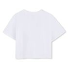 Girls White Logo T-Shirt, 1, hi-res