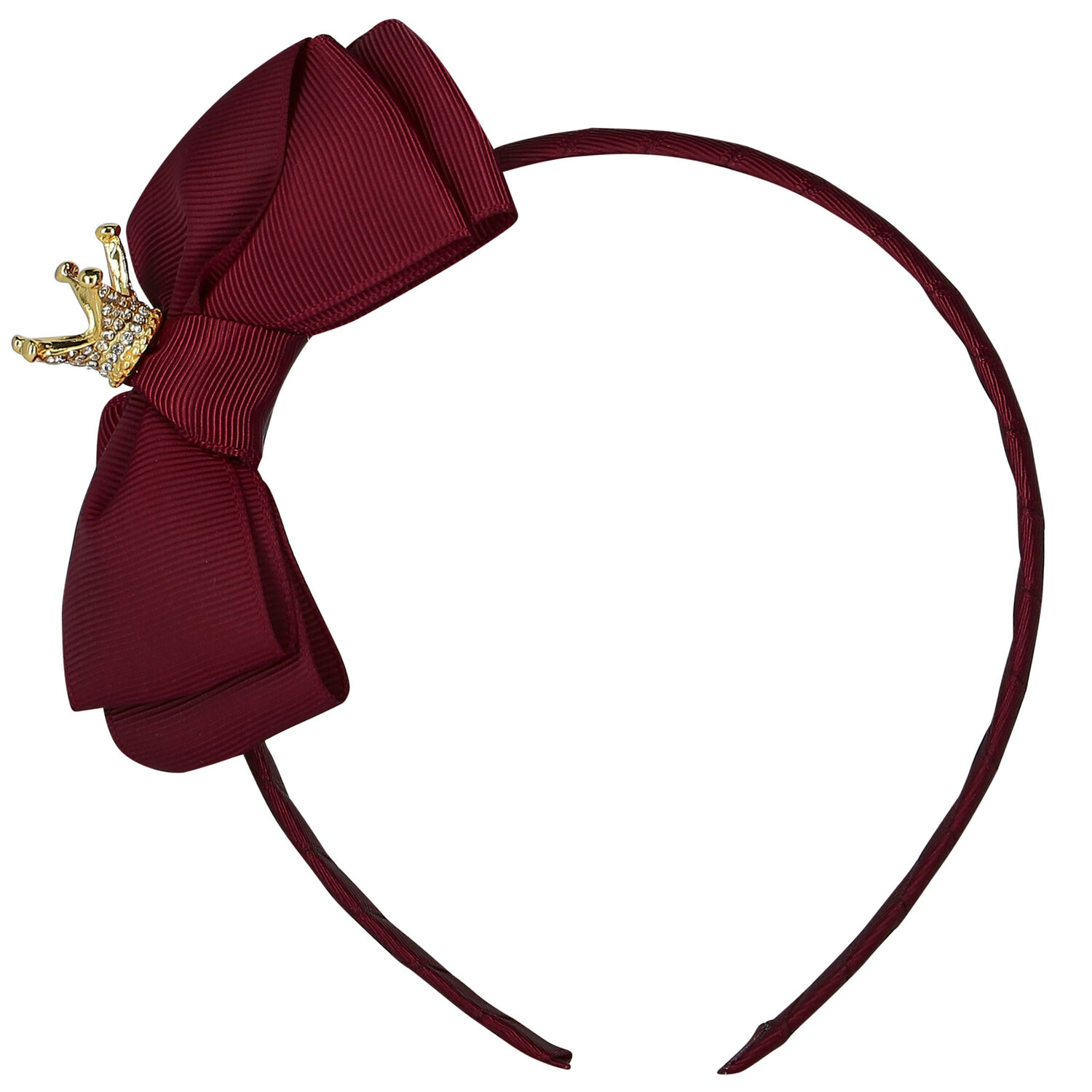  طوق رأس بنات بفيونكة باللون العنابي , 6, hi-res