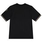 Boys Black Logo Football T-Shirt, 1, hi-res