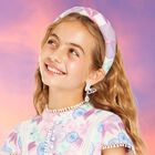 رابطه راس بنات مطرزه بطبعه الزهور باللون الابيض, 1, hi-res
