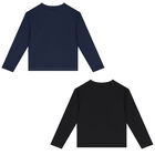 Boys Blue, Yellow & Black Long Sleeve Top ( 2-Pack ), 1, hi-res