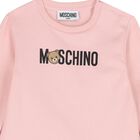 فستان بنات بشعار تيدي بير باللون الوردي للأطفال, 1, hi-res