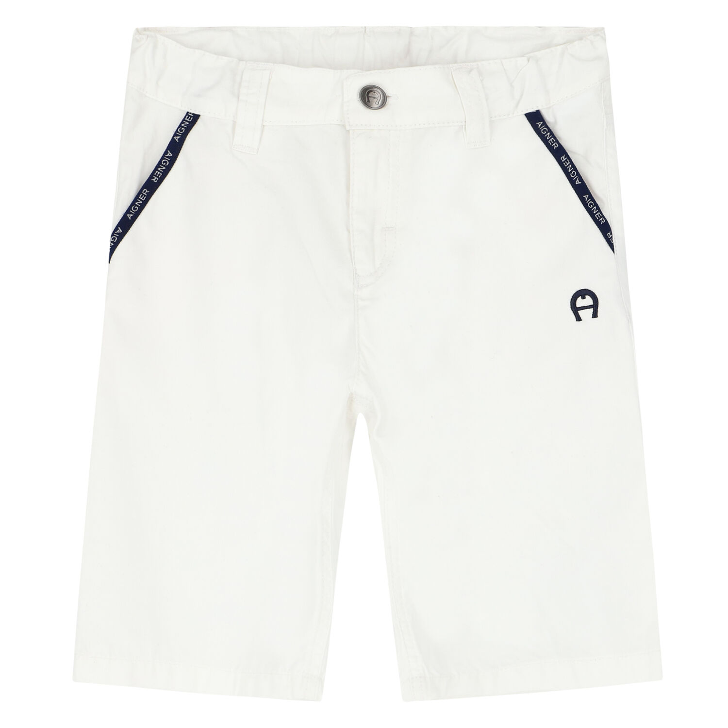 Boys White Logo Shorts, 1, hi-res image number null