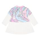 Younger Girls White, Pink & Blue Orchidee Dress, 1, hi-res