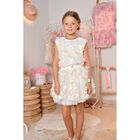 توب بنات مزين بزهور باللون الازرق والوردى , 1, hi-res