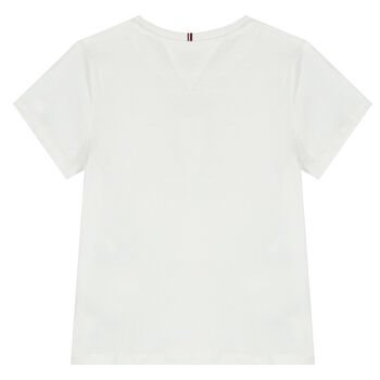 Girls White Logo T-Shirt