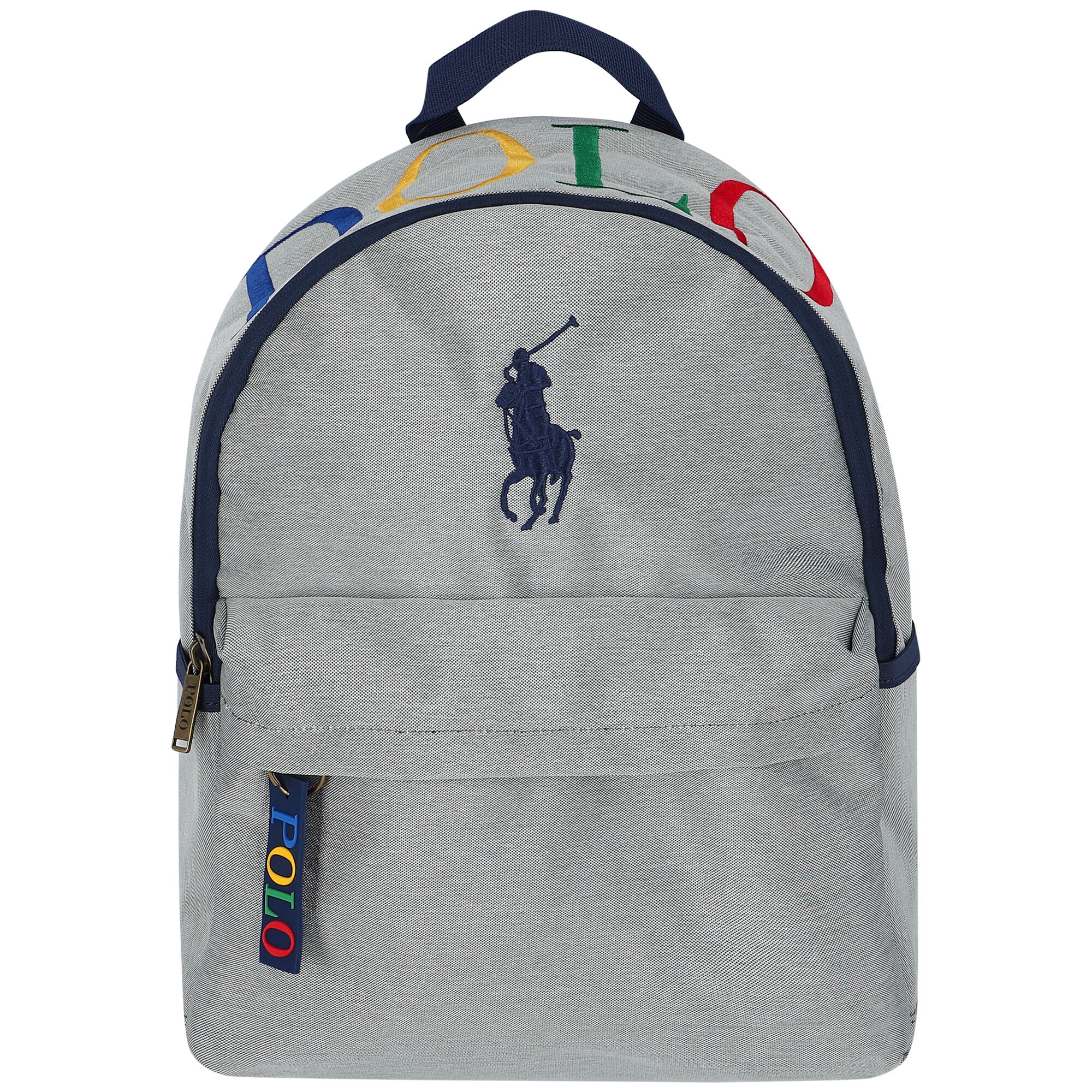 Ralph Lauren Boys Grey Logo Backpack Junior Couture UAE