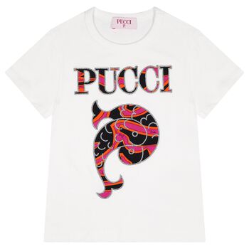 Girls White Logo T-Shirt
