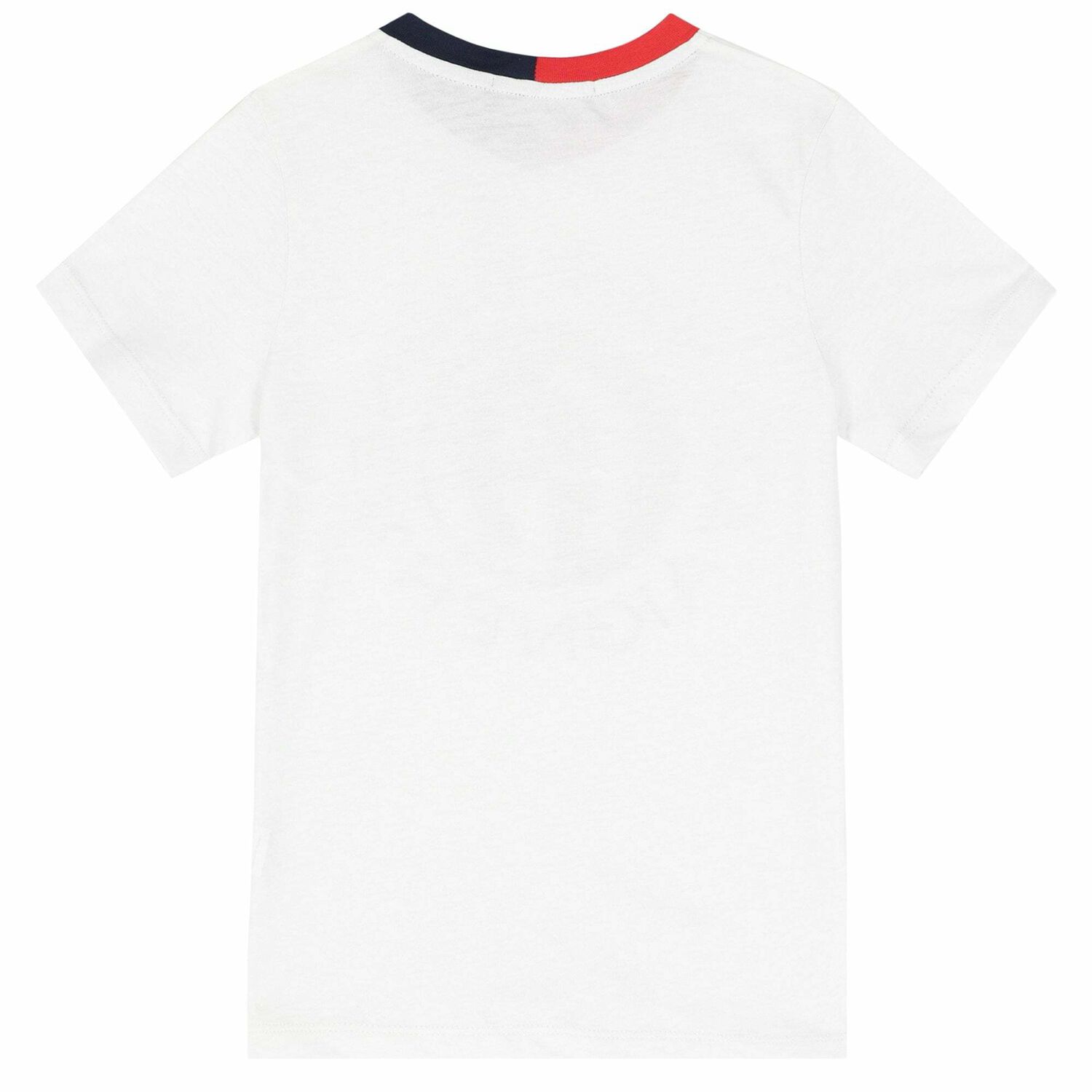 Boys White & Navy Logo T-Shirt, 2, hi-res image number null