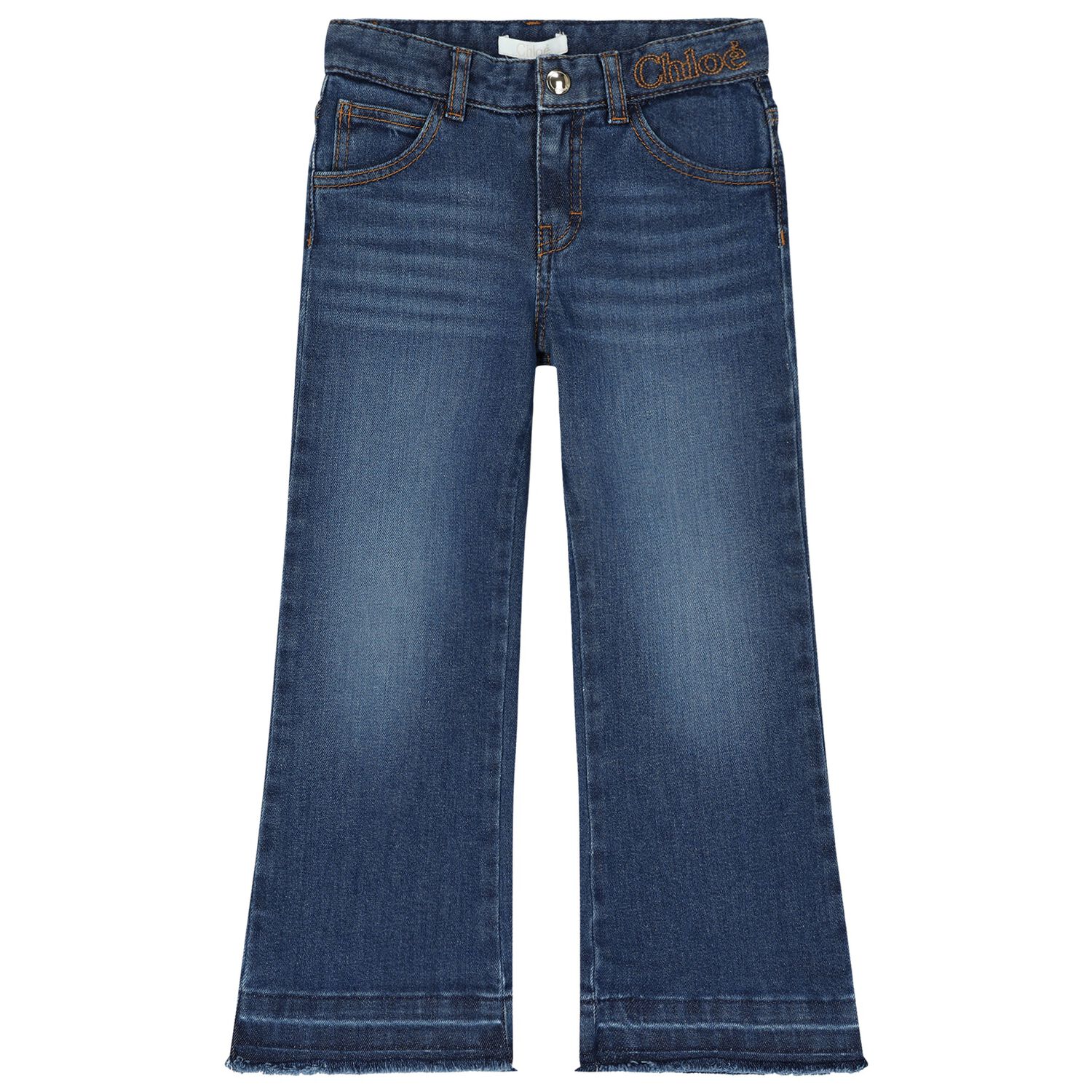 Girls Blue Logo Jeans, 1, hi-res image number null
