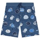 Boys White & Blue Shorts Set, 3, hi-res