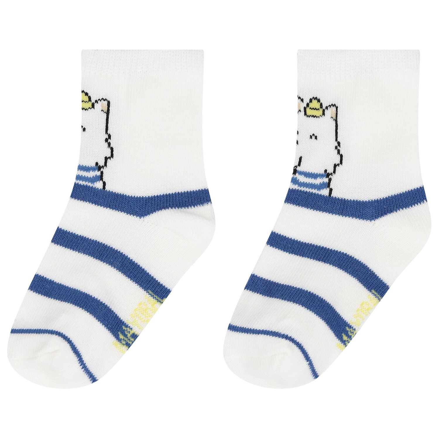 Baby Boys Ivory & Blue Boat Print Socks ( 3-Pack ), 3, hi-res image number null