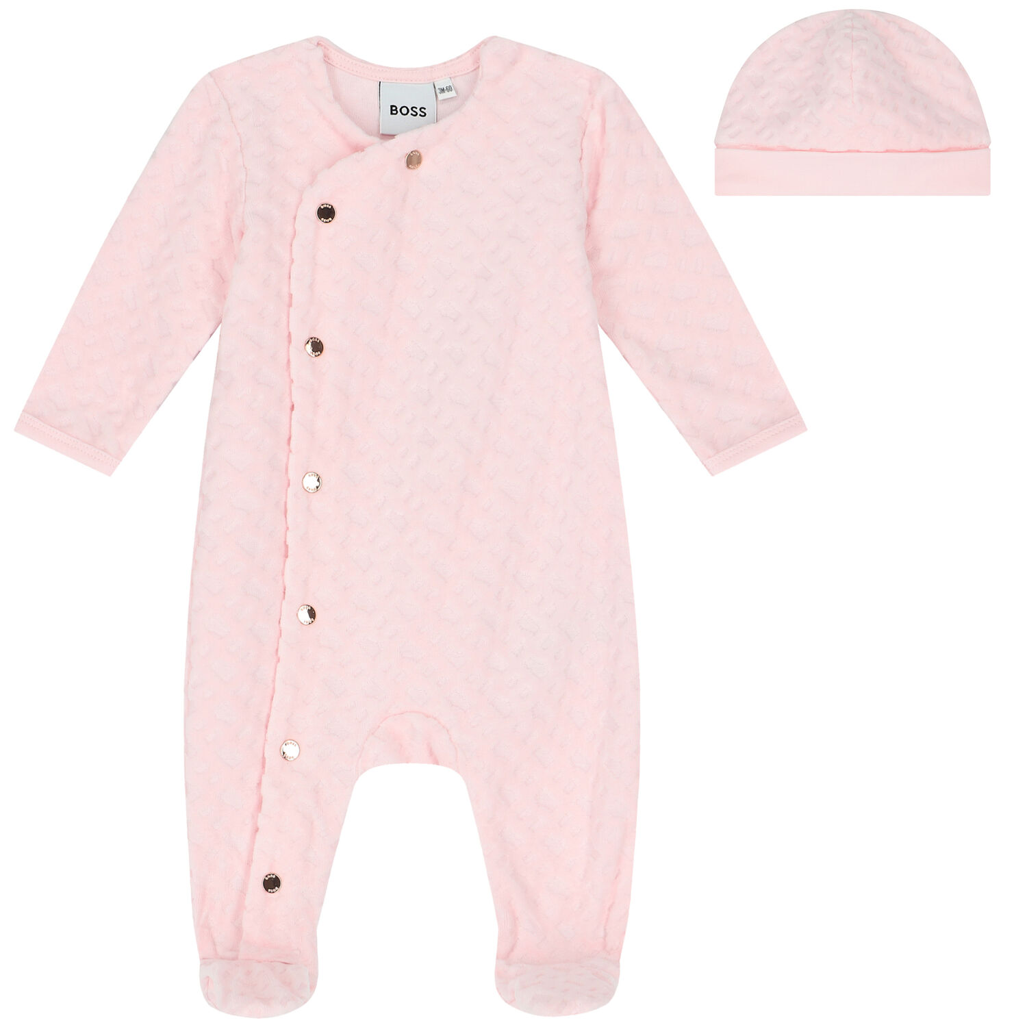 Baby Girls Pink Babygrow Gift Set, 3, hi-res