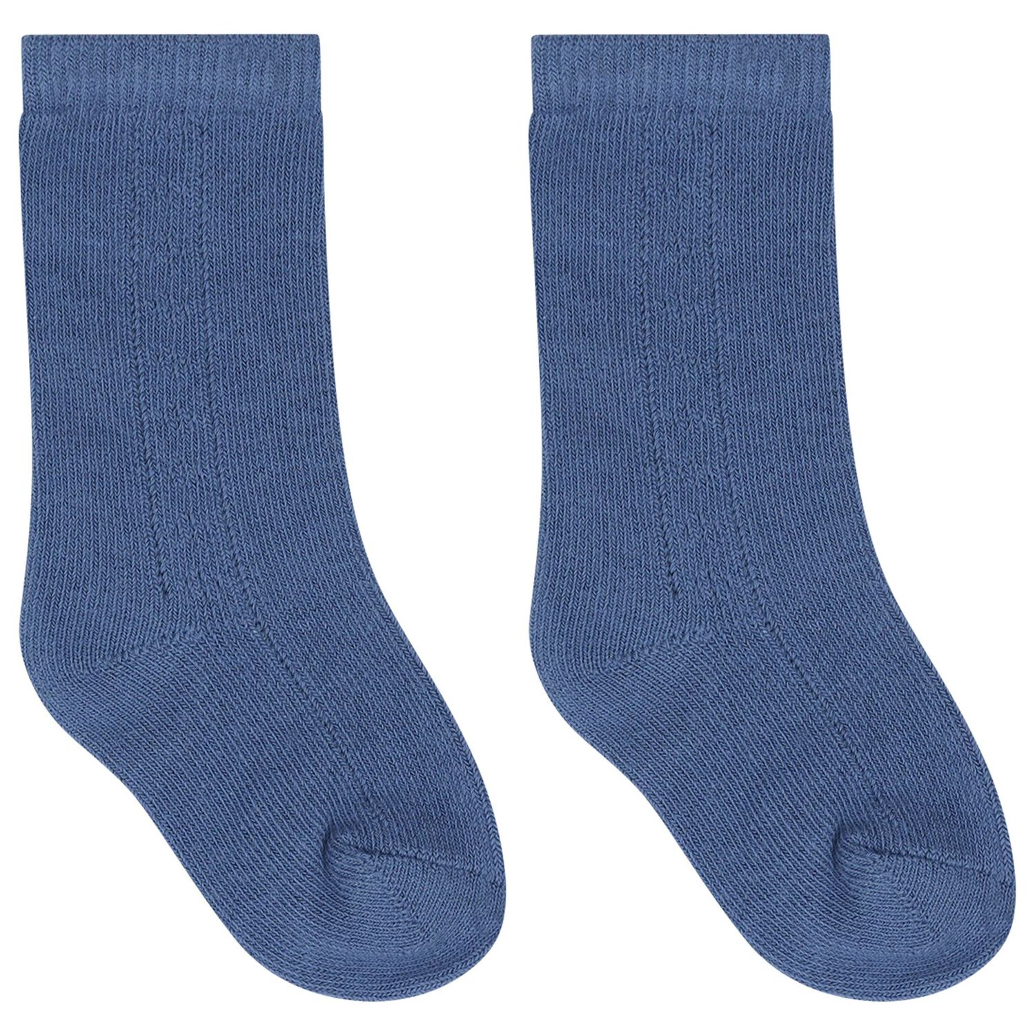 Baby Boys Blue Knitted Socks, 1, hi-res