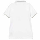 Boys White Logo Polo Shirt, 1, hi-res