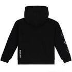 Black Maple Leaf print Logo Hooded Top, 1, hi-res