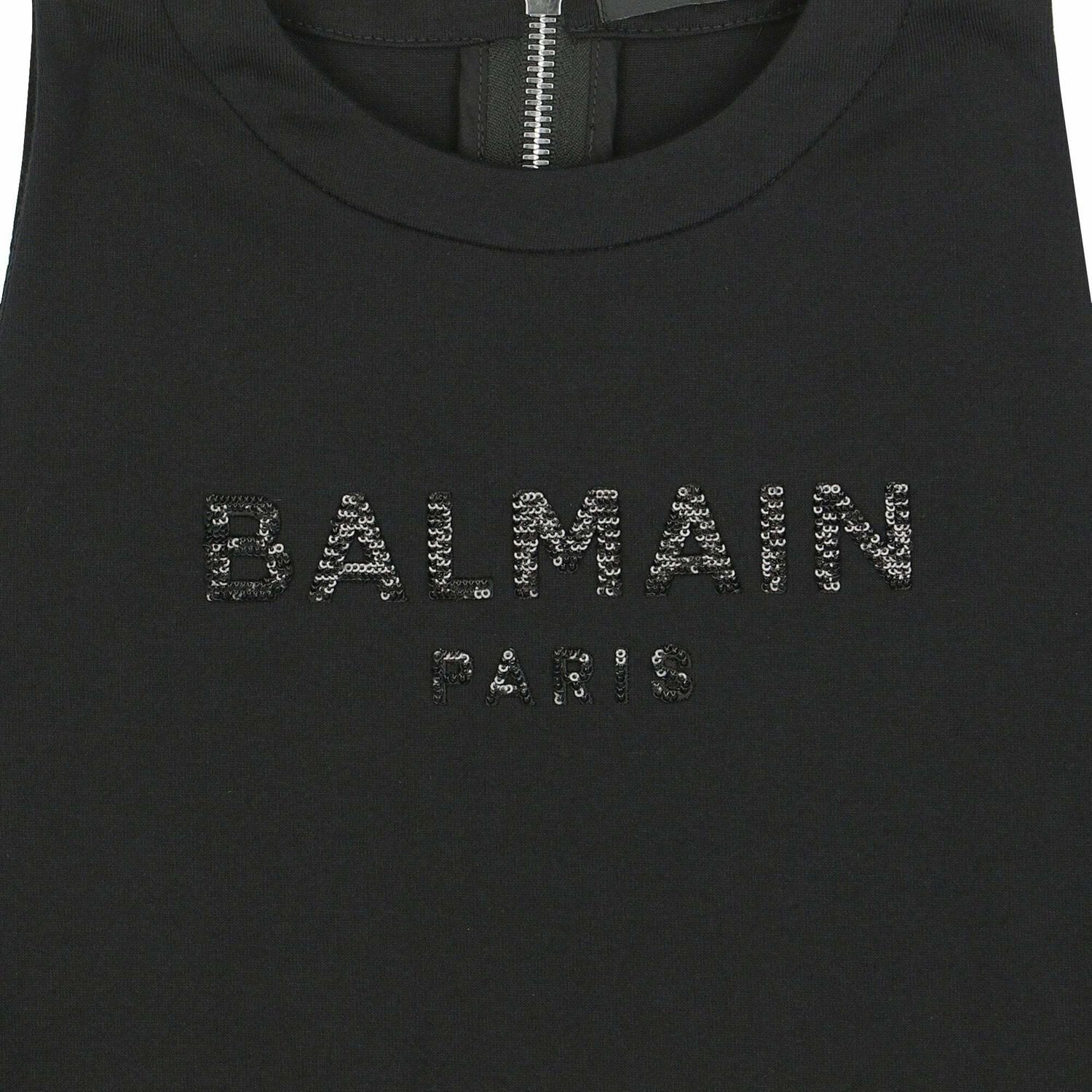 فستان بالشعار باللون الاسود للبنات, 1, hi-res image number null