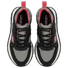 حذاء رياضي للبنات بشعار باللونين الأبيض والأسود, 1, hi-res