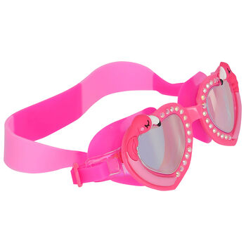 Girls Pink Heart Swimming Goggles