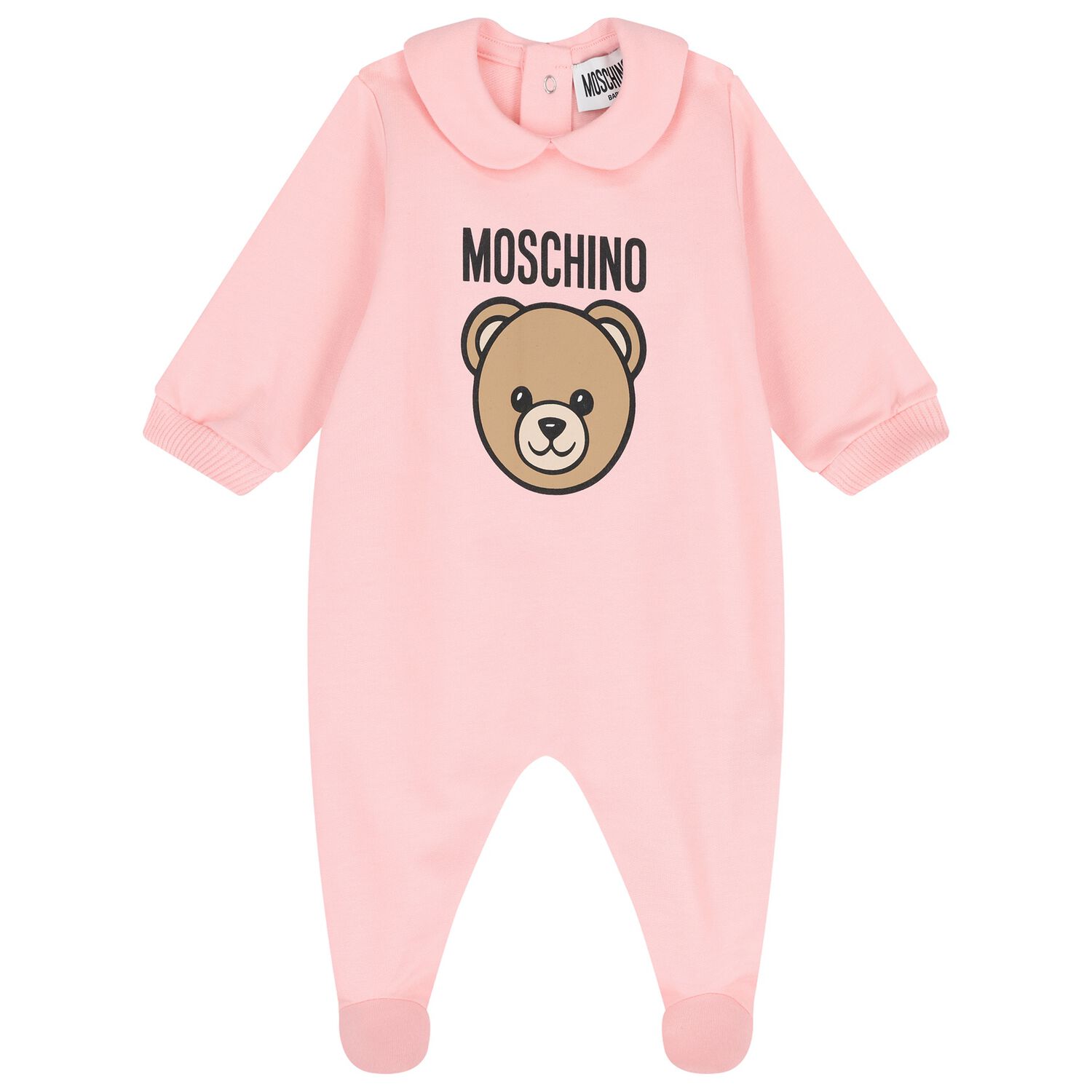 Baby Girls Pink Teddy Bear Logo Babygrow, 2, hi-res image number null