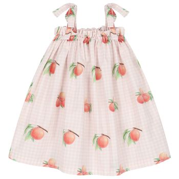 Girls Pink Peaches Beach Dress