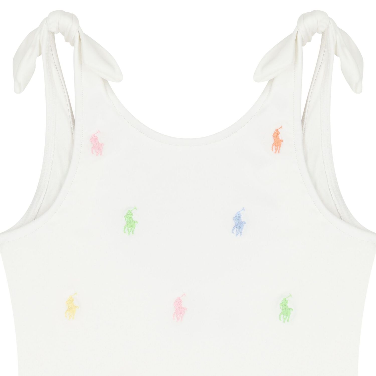 Girls Ivory Pony Logo Swimsuit, 1, hi-res image number null