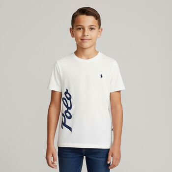 Boys White Logo T-Shirt
