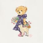 رومبير بنات بطبعة الدب باللون العاجي, 1, hi-res