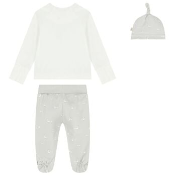 Ivory & Grey 2 Piece Babygrow Set