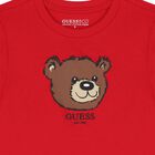 Boys Red Teddy Bear Logo T-Shirt, 2, hi-res