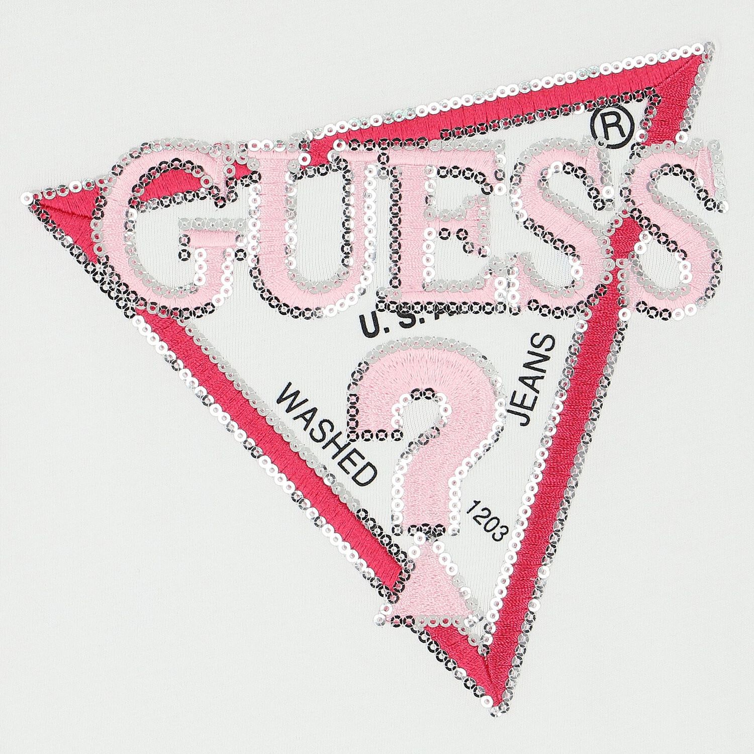 تيشيرت بنات بالشعار باللون الأبيض, 1, hi-res image number null