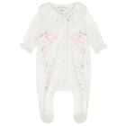 Baby Girls Ivory Embroidered Babygrow, 1, hi-res