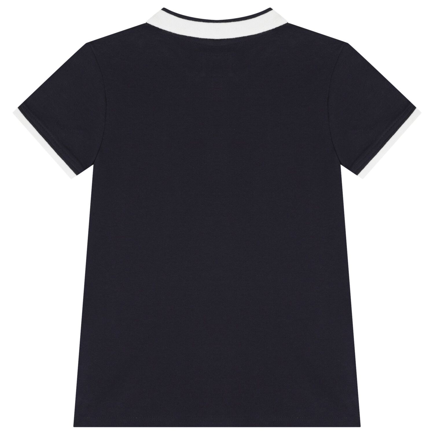 Boys Navy Blue Teddy Bear Polo Shirt, 2, hi-res