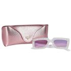 Girls White Diamante Sunglasses, 1, hi-res