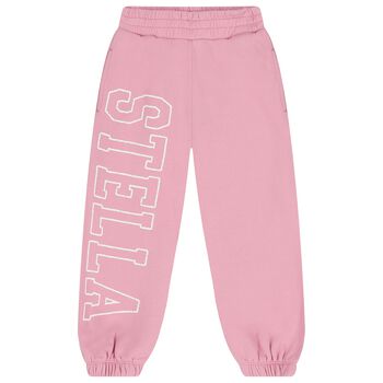 Girls Pink Logo Joggers