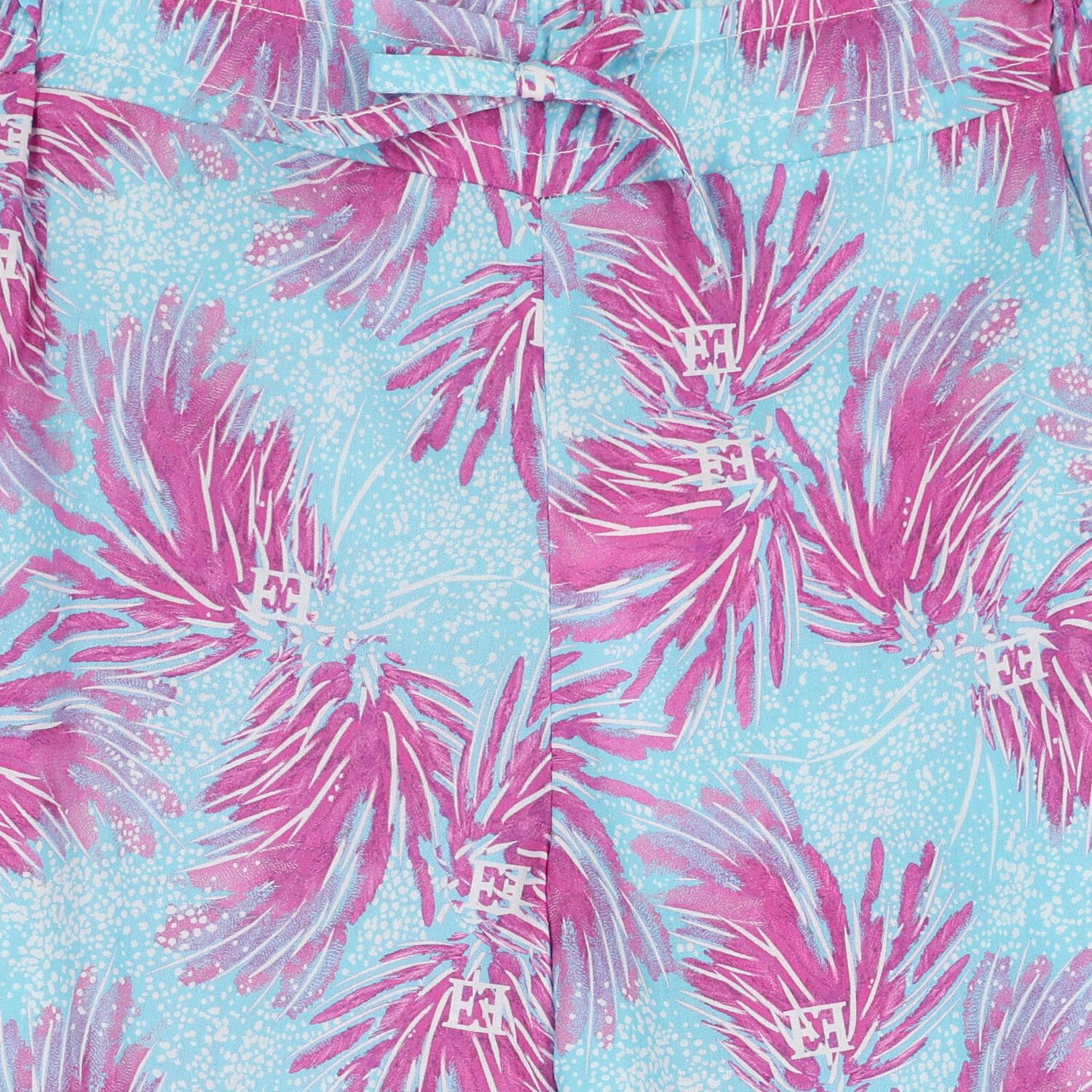 بنطلون بنات بالشعار باللون الأزرق و الوردي, 1, hi-res