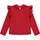 Girls Red & Ivory Crown Skirt Set, 1, hi-res