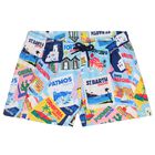 Boys Multi-Coloured Swim Shorts, 1, hi-res