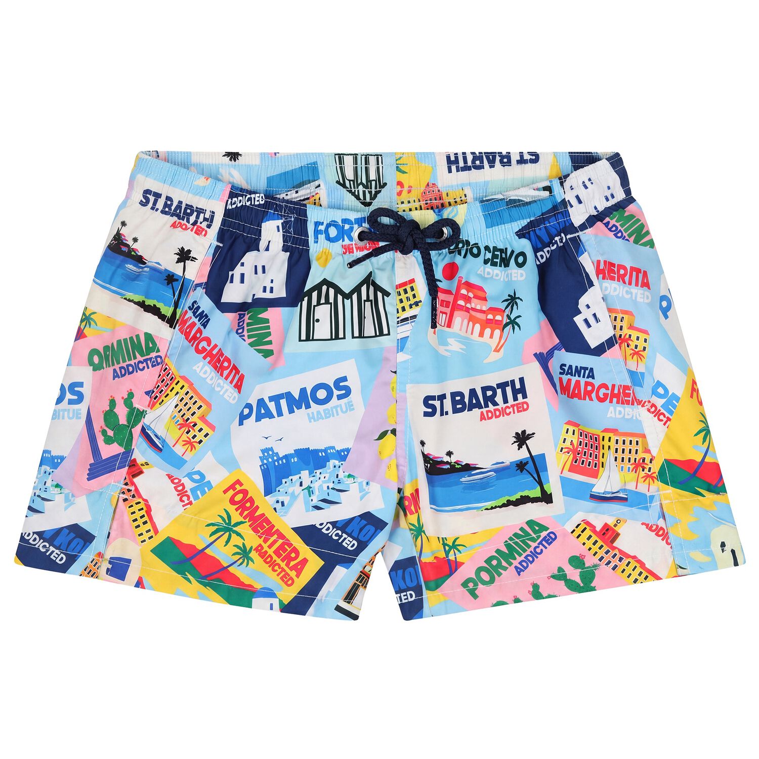 Boys Multi-Coloured Swim Shorts, 1, hi-res