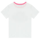 Girls White Logo T-Shirt, 1, hi-res