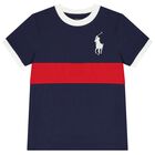 Boys Navy Blue Logo T-Shirt, 1, hi-res