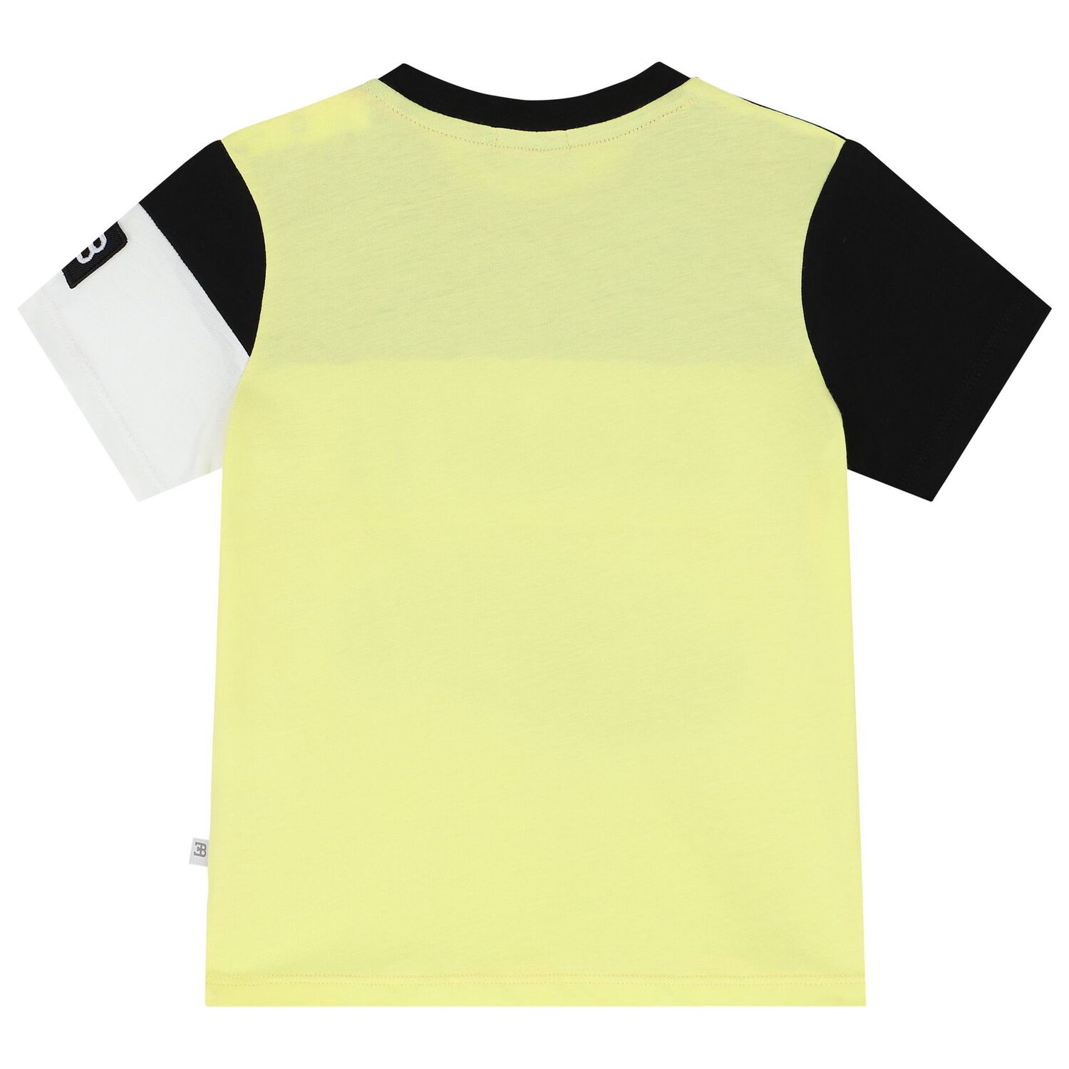 Younger Boys Black, White & Yellow Logo T-Shirt, 1, hi-res