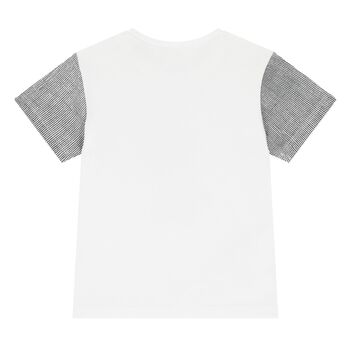 Baby Boys White Teddy Bear T-Shirt