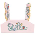 بيكيني بالشعار وطبعة الزهور باللون الوردي للبنات, 1, hi-res